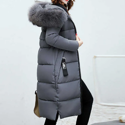 Damen Winterjacke Lang Elegant Frauen