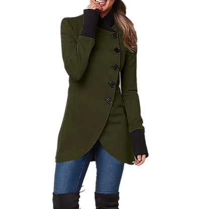 Stylische Damenjacke Mit Knöpfen Modern