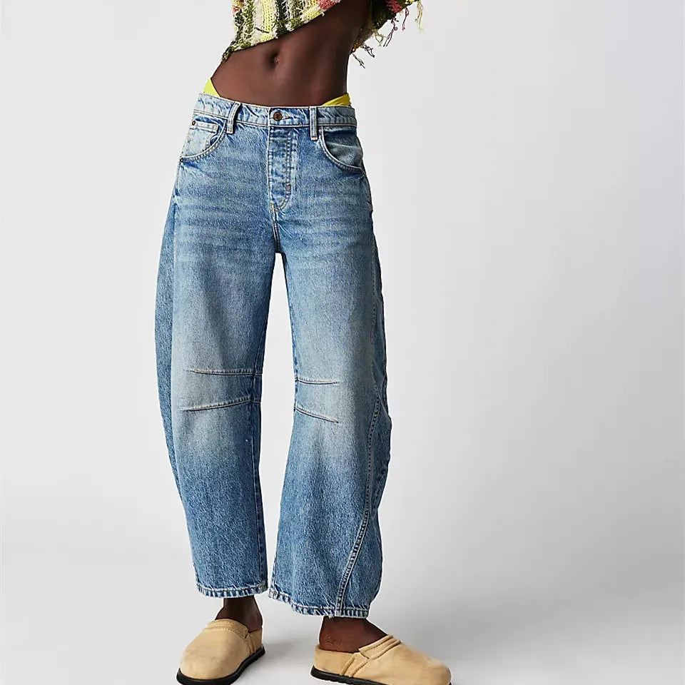 Retro-Jeans Damen Relaxed Fit