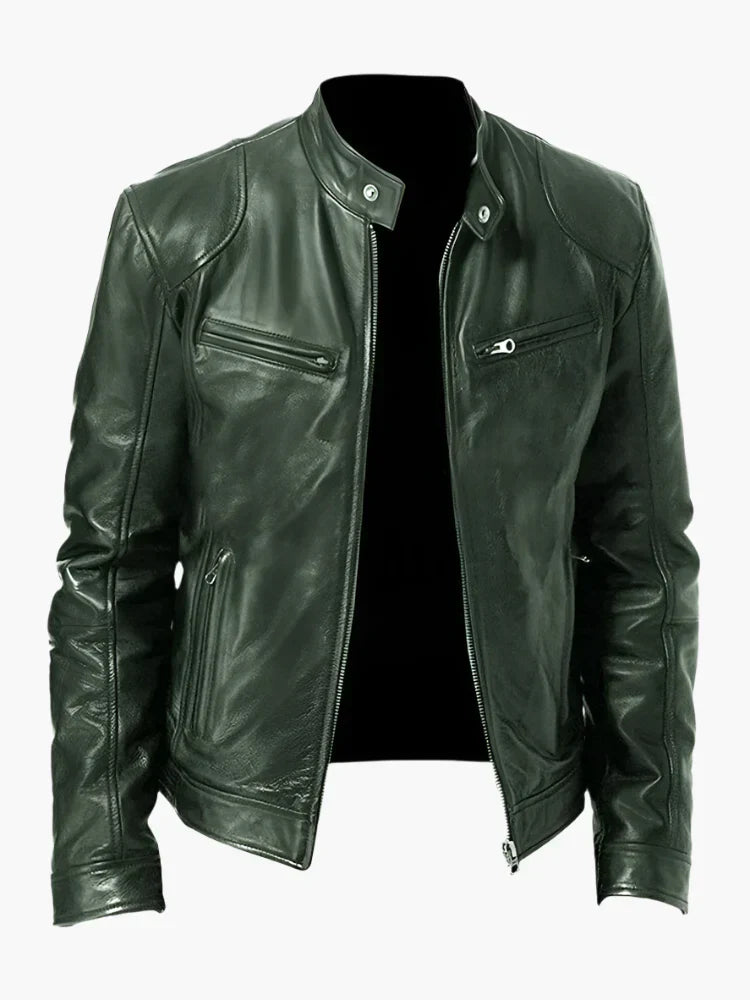 Lederjacke Biker Stil Zeitlos Elegant