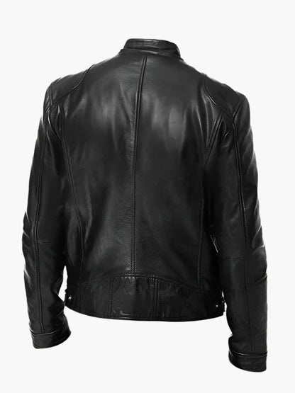 Lederjacke Biker Stil Zeitlos Elegant - IdealeKleiden