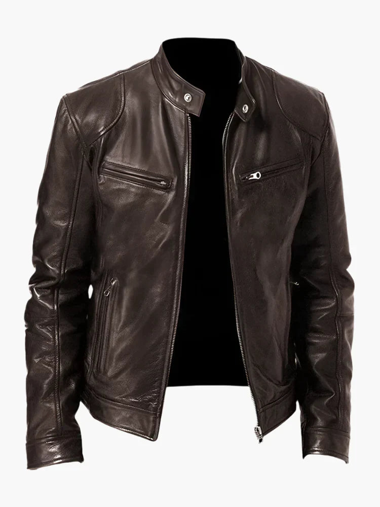 Lederjacke Biker Stil Zeitlos Elegant