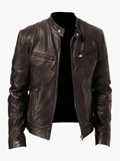 Lederjacke Biker Stil Zeitlos Elegant