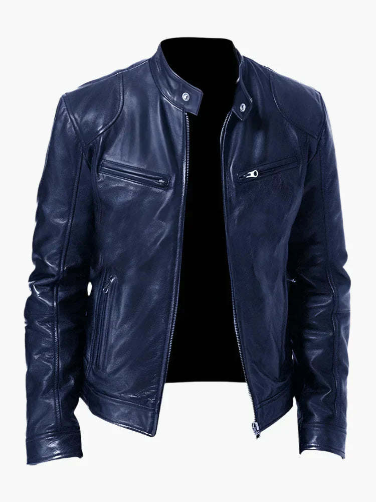 Lederjacke Biker Stil Zeitlos Elegant