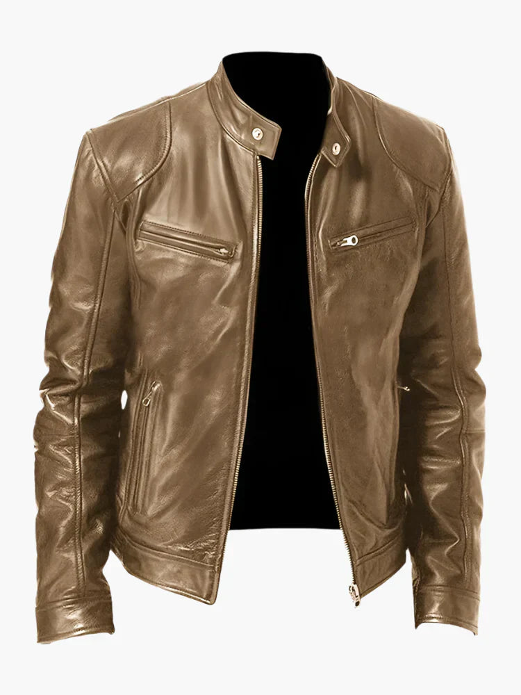 Lederjacke Biker Stil Zeitlos Elegant