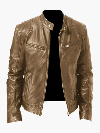 Lederjacke Biker Stil Zeitlos Elegant