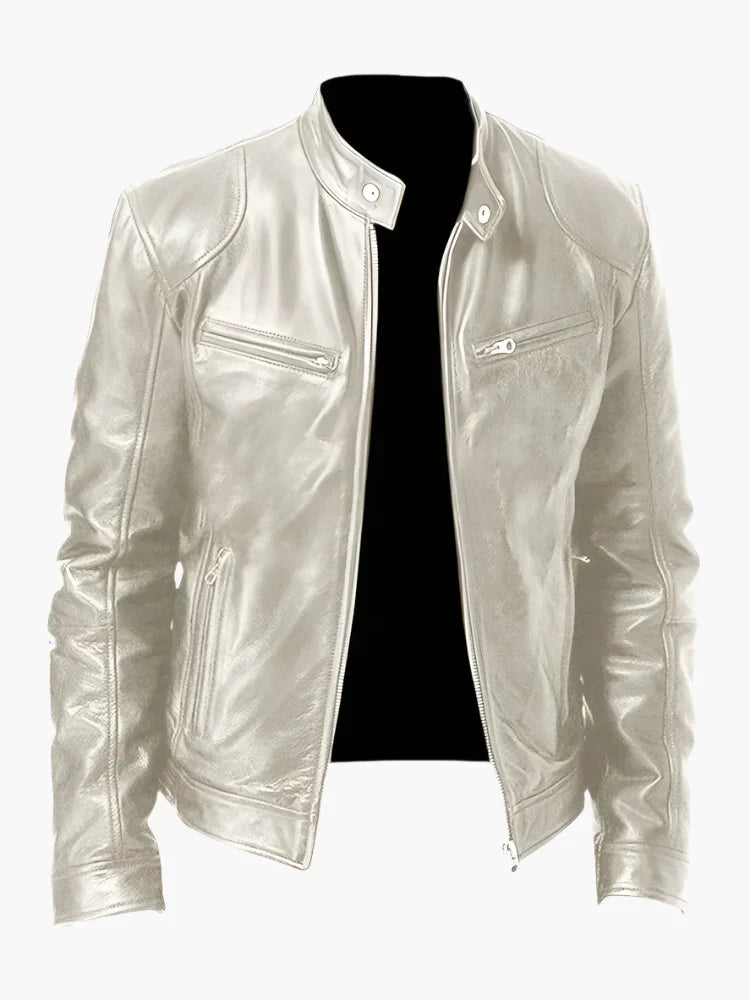 Lederjacke Biker Stil Zeitlos Elegant
