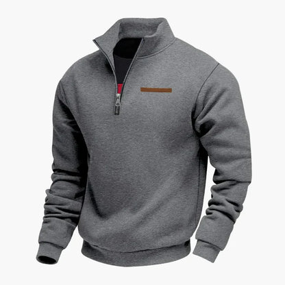 Praktischer Reisepullover Stehkragen Sweatshirt