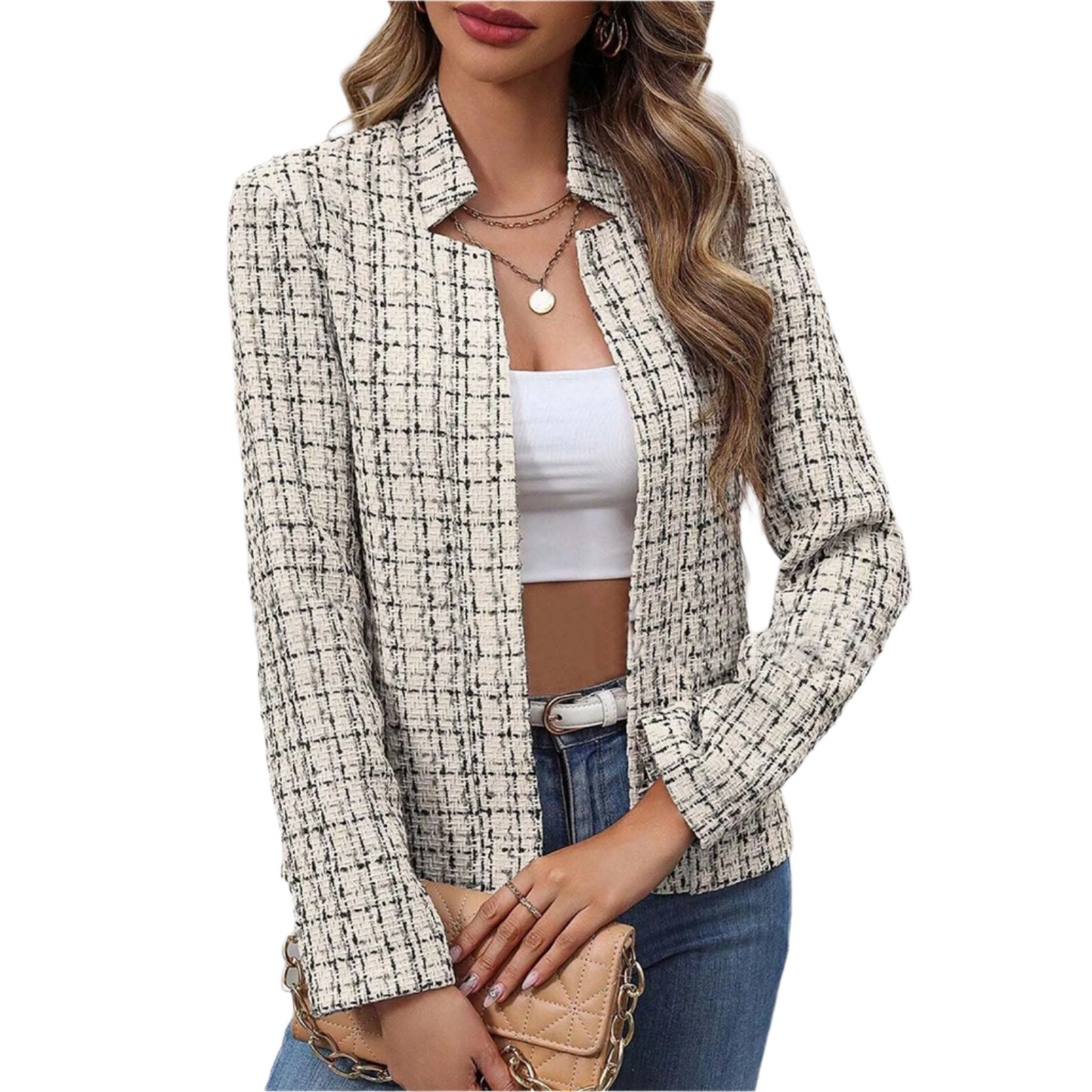 Stylische Damenblazer Lange Ärmel Modern