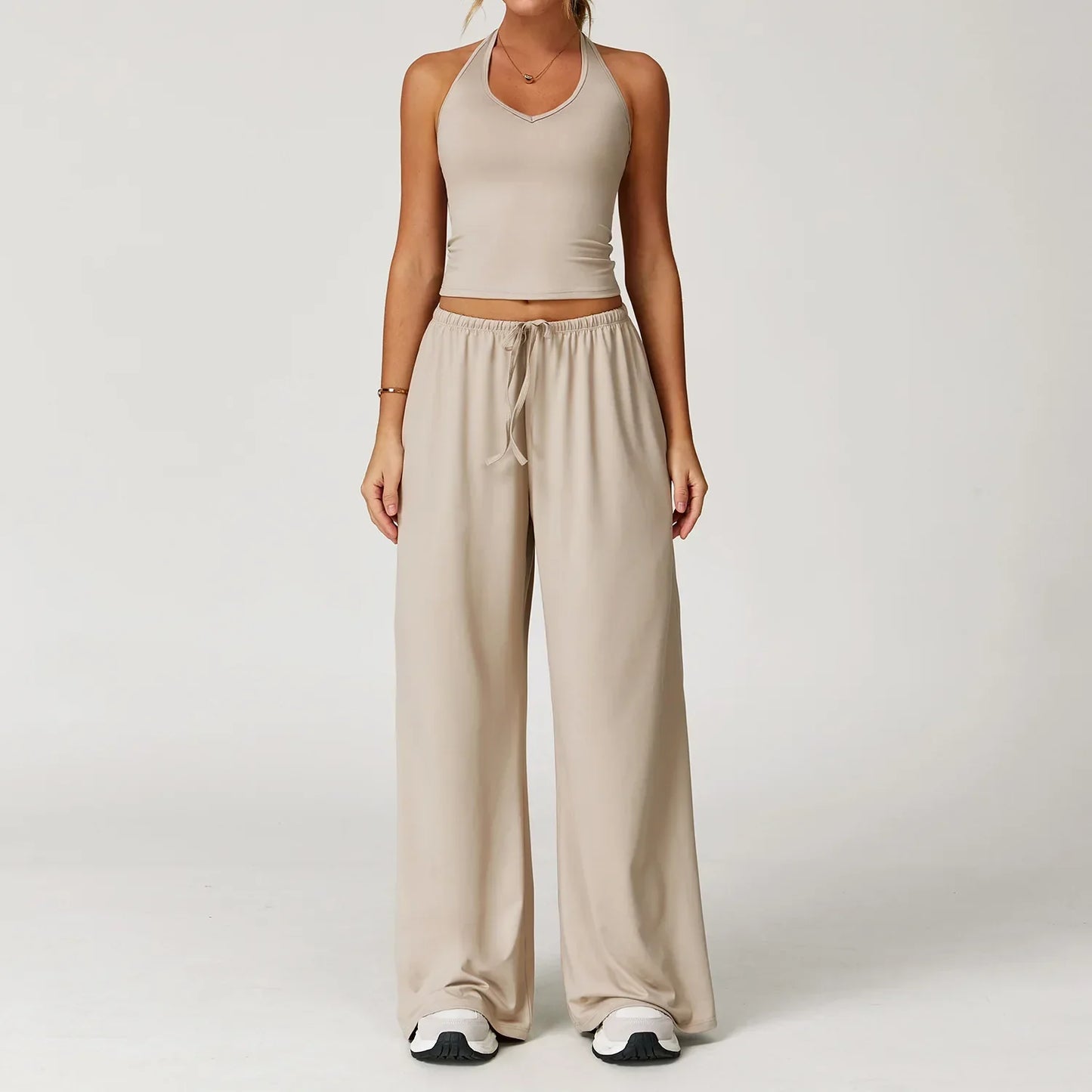 Damen Lounge Set Crop Top Komfort