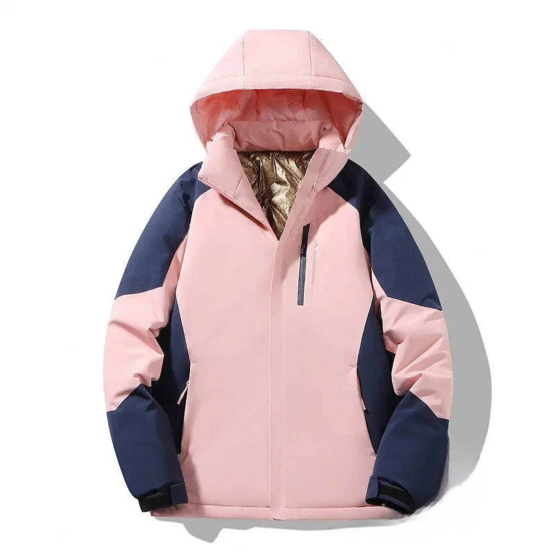 Frauen Skijacke Colorblock Warm Winter