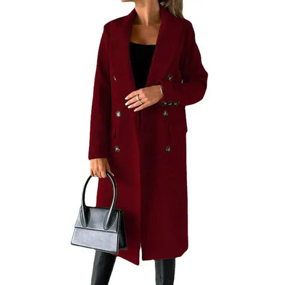 Damen-Wintermantel Revers-Style Warm Modern