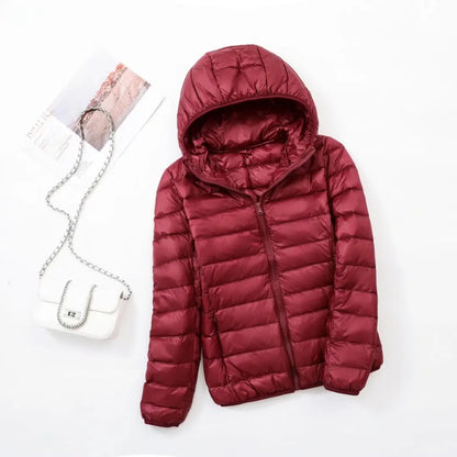 Kapuzen-Daunenjacke Warm Winter