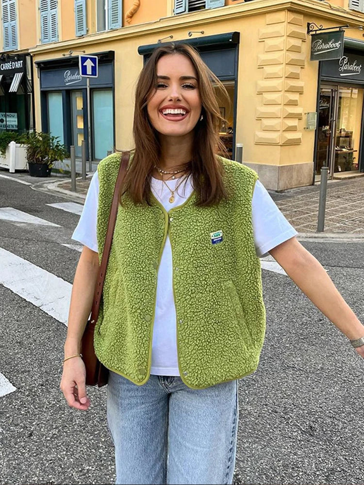 Elegante Lambswool Weste Damen