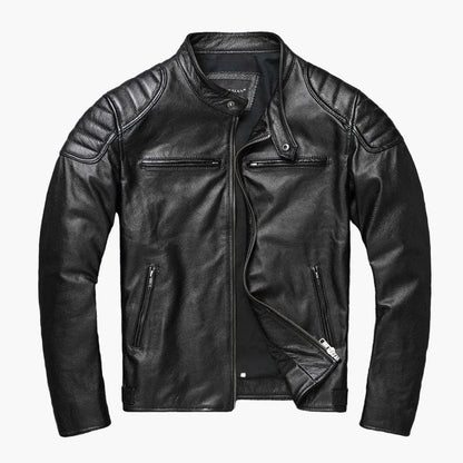 Leder Bikerjacke Klassisch Slim Fit
