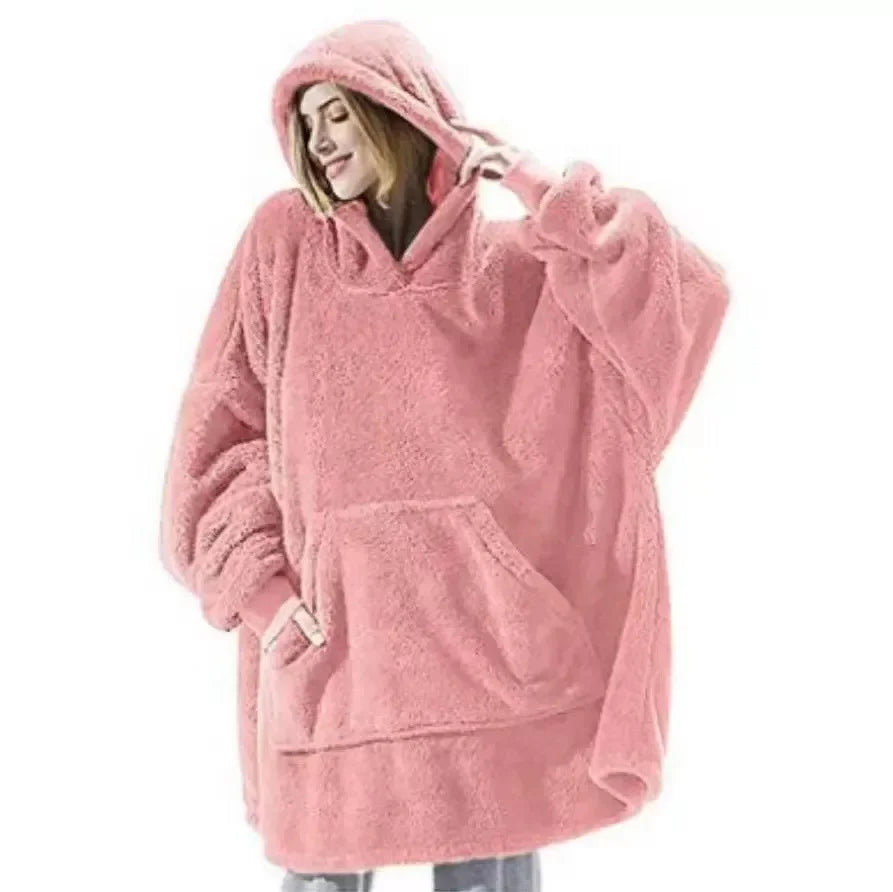 Großer Flanell Hoodie für Herren Damen