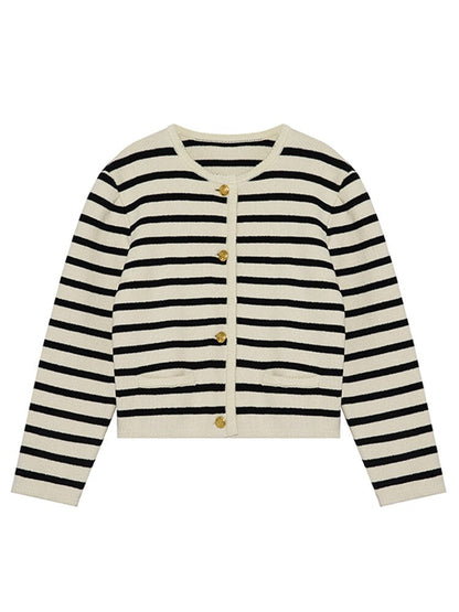 Streifen Vest Damen Elegant Kurz