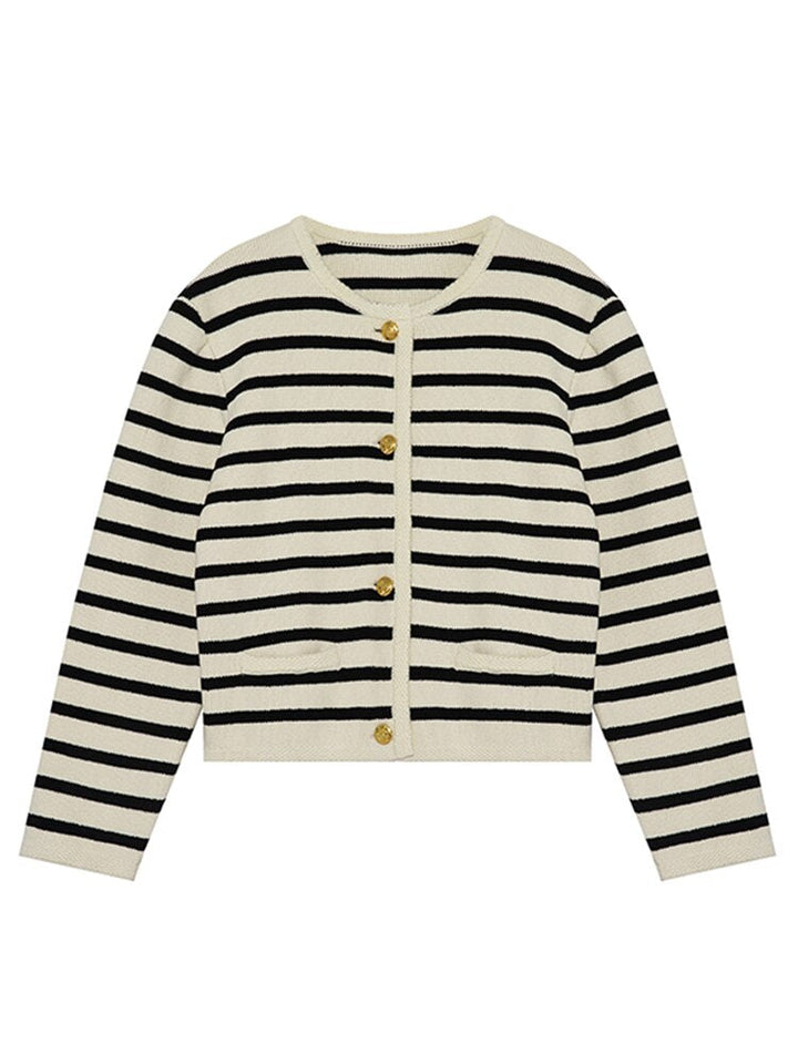 Streifen Vest Damen Elegant Kurz