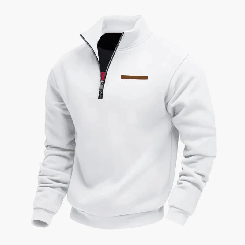 Praktischer Reisepullover Stehkragen Sweatshirt