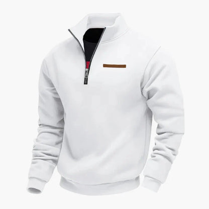 Praktischer Reisepullover Stehkragen Sweatshirt