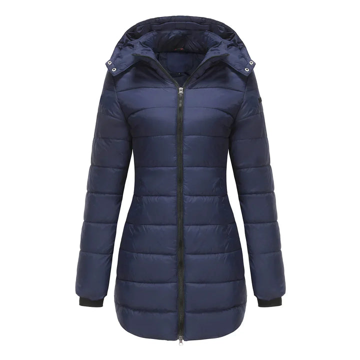 Winter-Puffermantel Damen Warm Kapuze