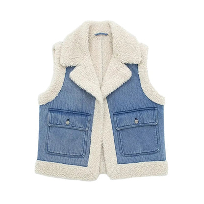 Modische Winterjacke Jeans Casual Style