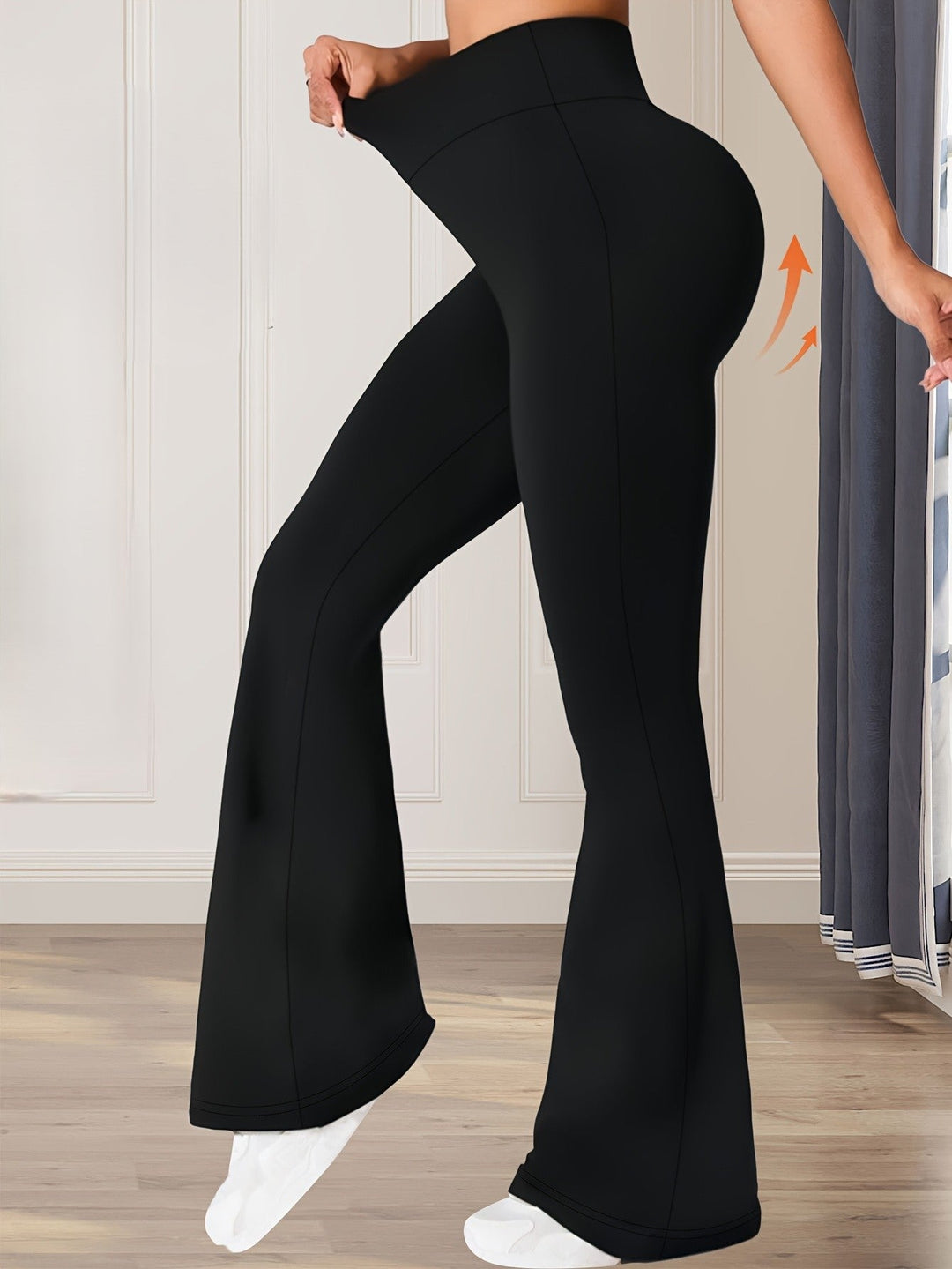 Elegante Damen Hose mit Weitem Bein - IdealeKleiden