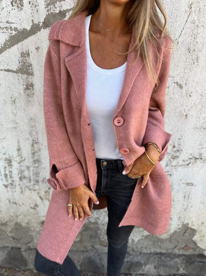 Eleganter Damen Wintermantel Wollmix Modernes Design