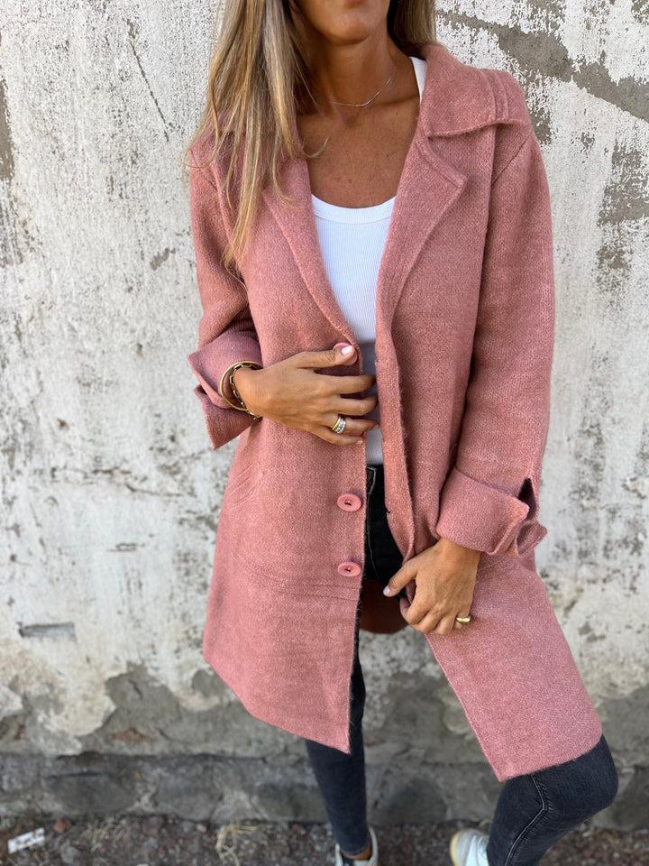 Eleganter Damen Wintermantel Wollmix Modernes Design - IdealeKleiden