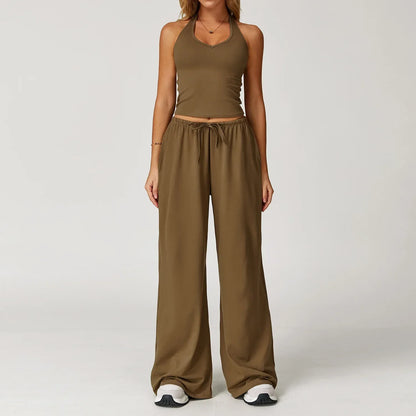 Damen Lounge Set Crop Top Komfort