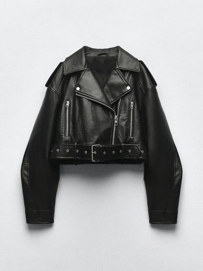 Lederjacke Vintage Look Retro