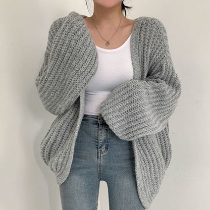 Grobstrick Weste Oversized Bequem