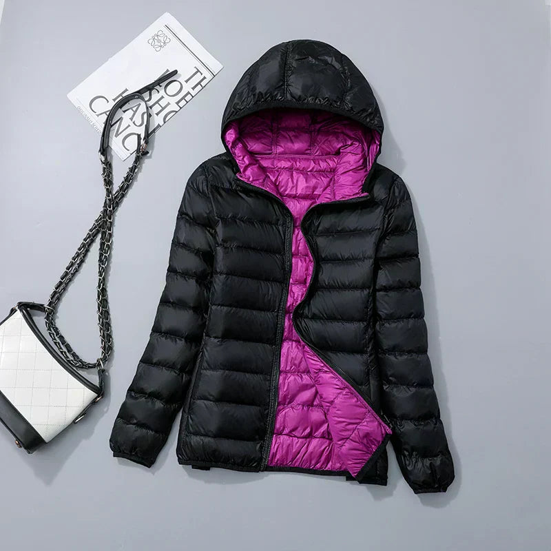 Kapuzen-Daunenjacke Warm Winter