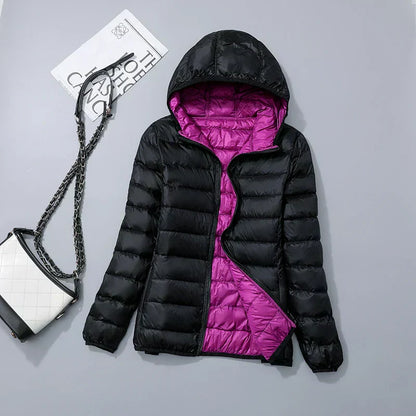 Kapuzen-Daunenjacke Warm Winter