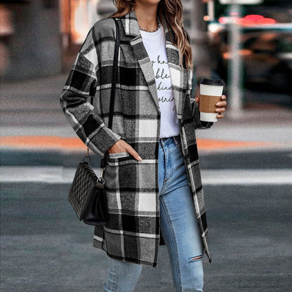 Modische Karo Jacke Damen