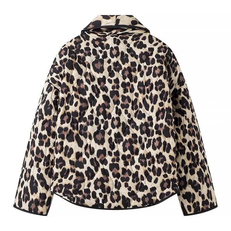 Stilvolle Leopardenjacke Trendy Damen - IdealeKleiden