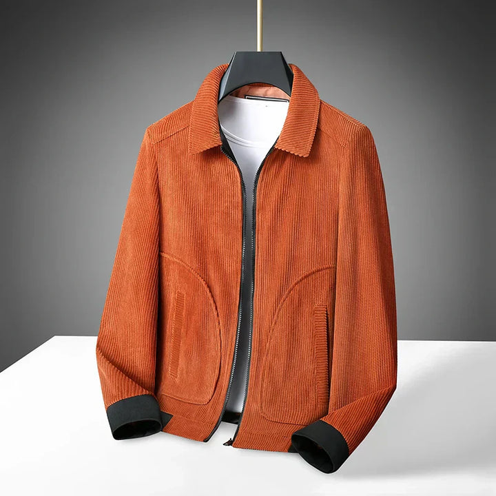 Herren Cordjacke Reißverschluss Modern