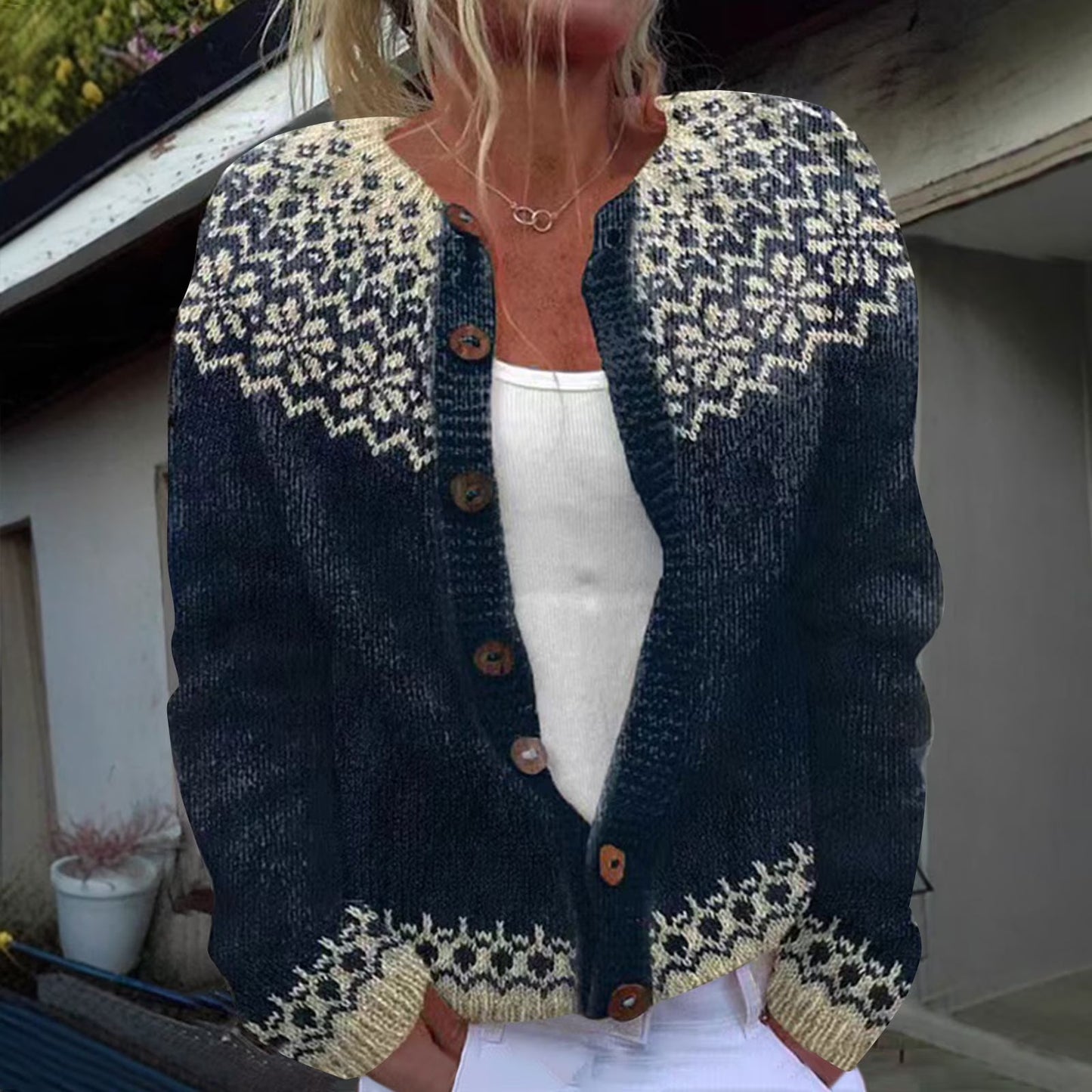Kuschelige Strickjacke Grobstrick Cardigan Mit Taschen - IdealeKleiden