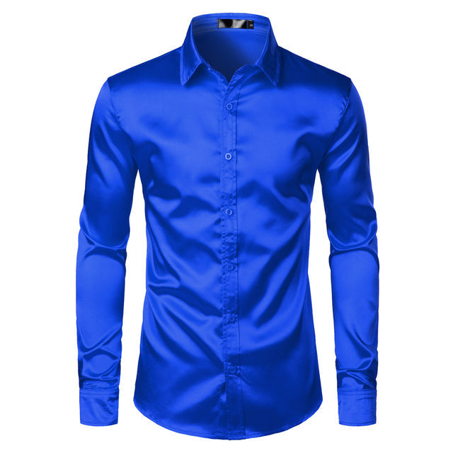 Elegantes Herrenhemd Satin Bügelfrei
