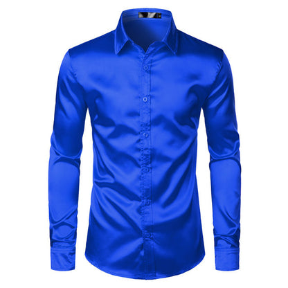 Elegantes Herrenhemd Satin Bügelfrei