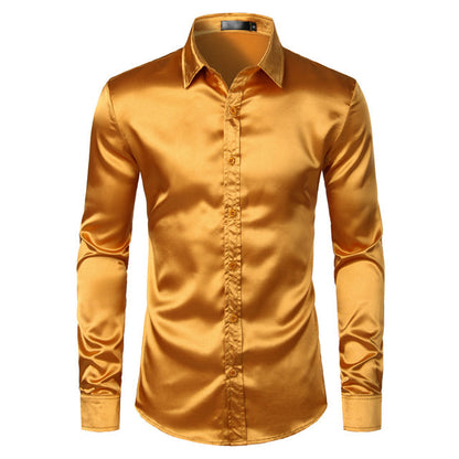 Elegantes Herrenhemd Satin Bügelfrei