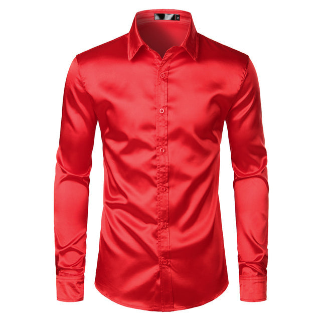 Elegantes Herrenhemd Satin Bügelfrei