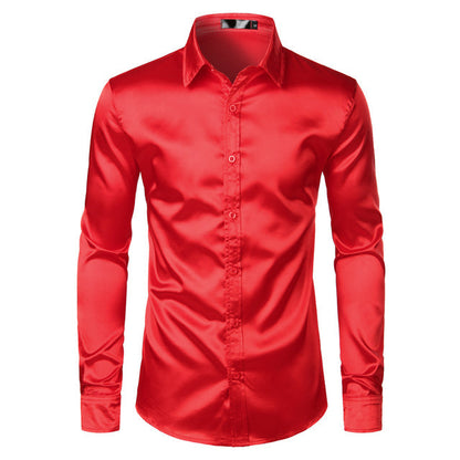 Elegantes Herrenhemd Satin Bügelfrei