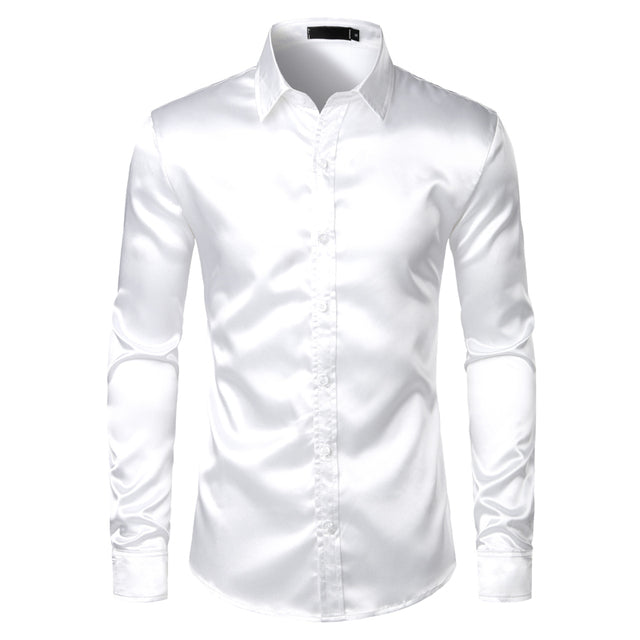 Elegantes Herrenhemd Satin Bügelfrei