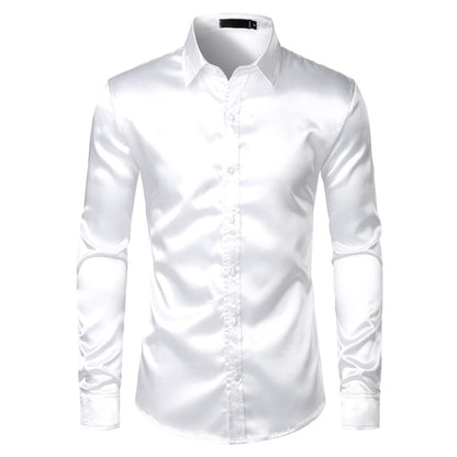 Elegantes Herrenhemd Satin Bügelfrei
