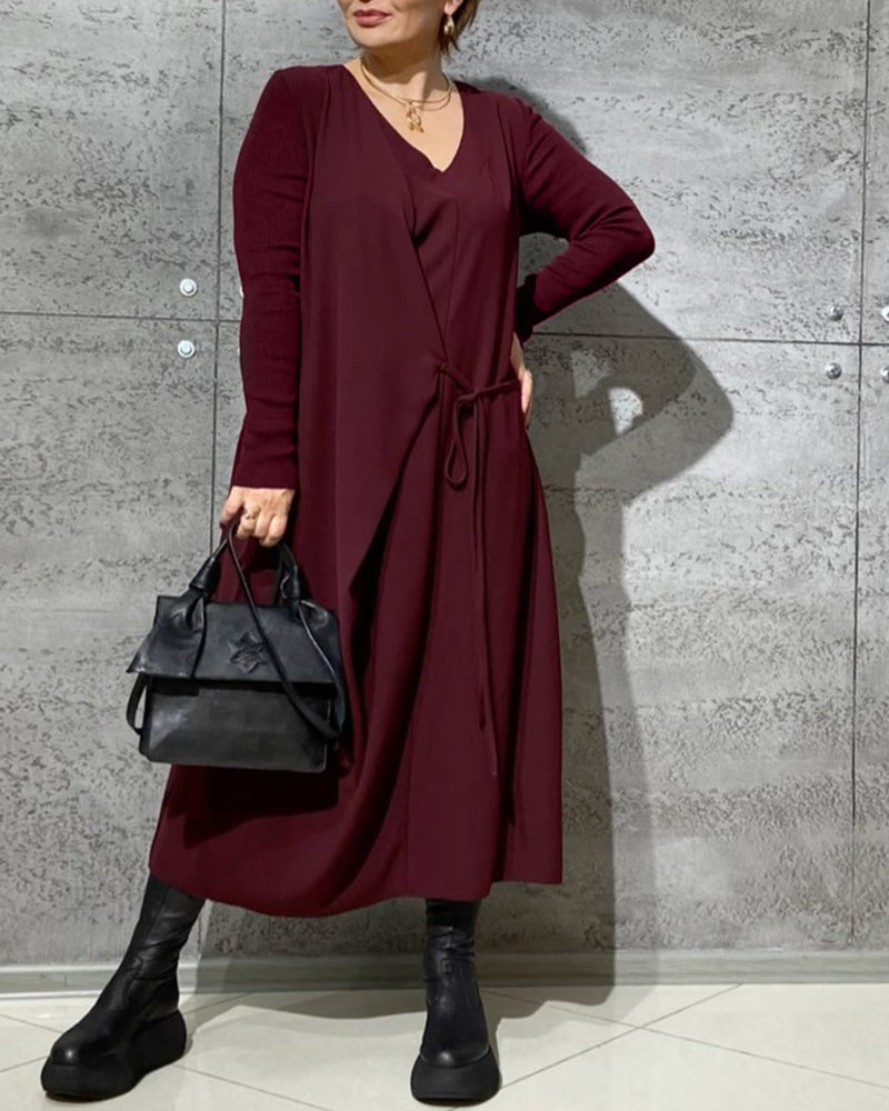 Elegante Kleidung | Unifarben mit Krawatte