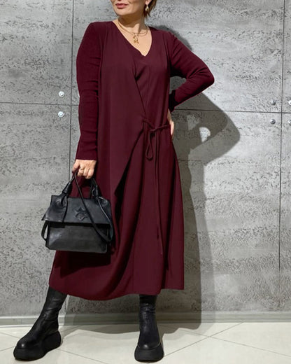 Elegante Kleidung | Unifarben mit Krawatte