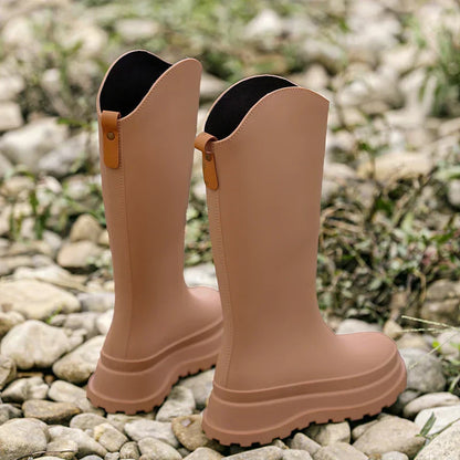 Damen Regenstiefel Hoch Wasserdicht Komfortabel