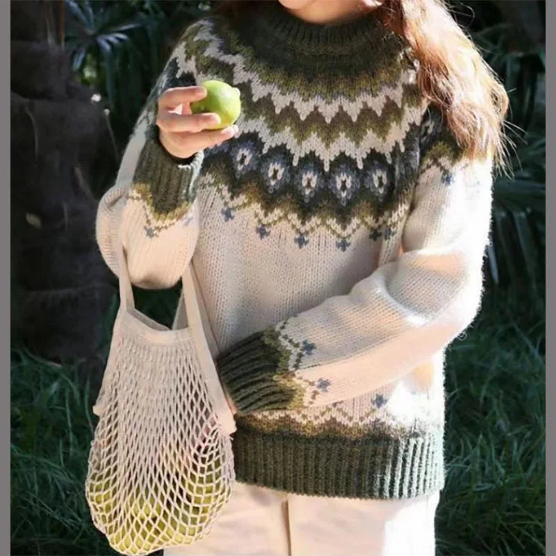 Stylischer Gemusterte Pullover Damen
