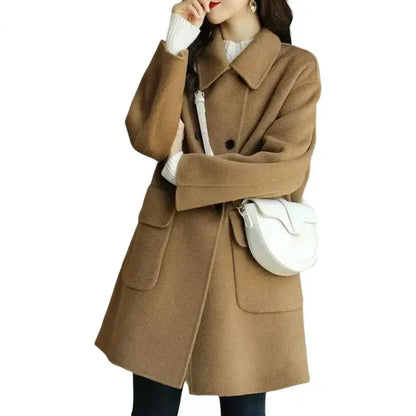 Eleganter Damen Wintermantel Schwarz
